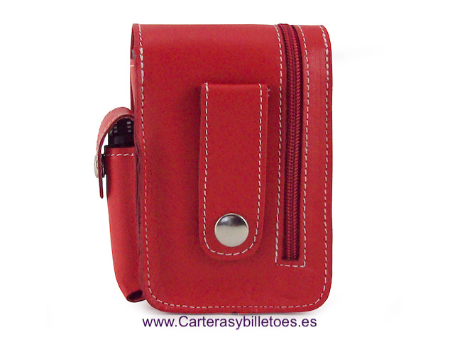 LEATHER CIGARETTE CASE WITH WALLET AND FOLDER LIGHTER - 7 colors - 