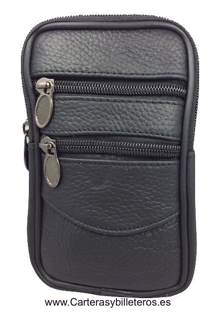 LEATHER COVER BAG TO CARRY WAIST WITH FOUR POCKETS 