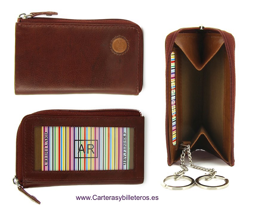 LEATHER HEY CHAIN AND PURSE CARD HOLDER 