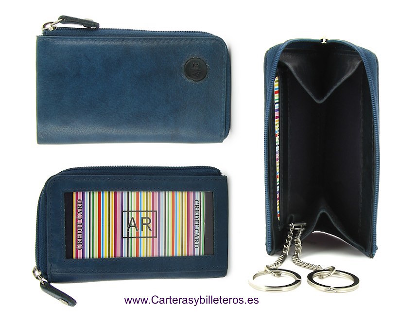 LEATHER HEY CHAIN AND PURSE CARD HOLDER 