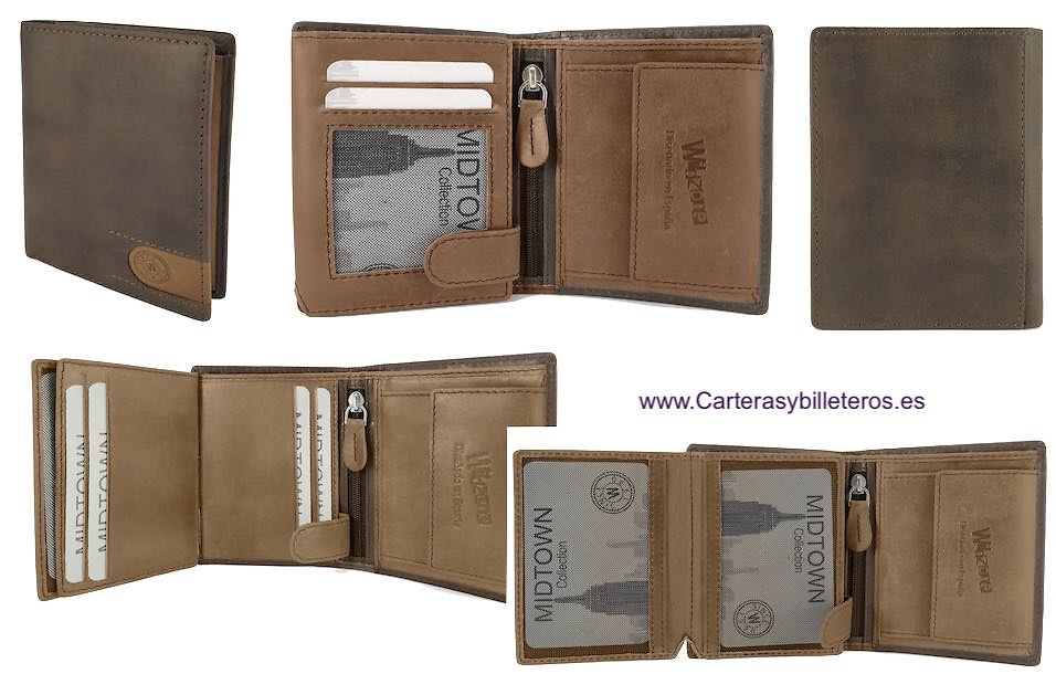 Leather-wallets-man-two-tone-brown-and-leather-with-purse-RFID 