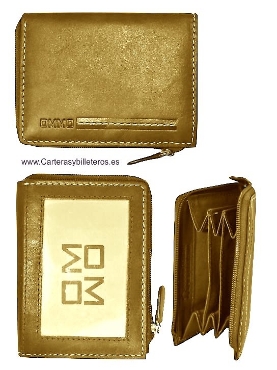 LEATHER WALLET HOLDER OF THE MARK OMMO WITH BELLOWS 