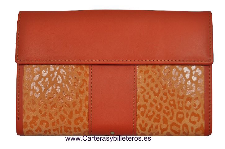 LEATHER WALLET WOMAN PURSE AND CARD FOLDER 