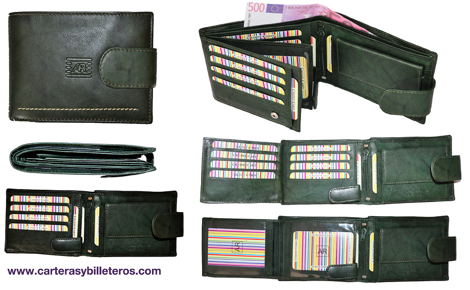 LEATHER WALLETS FOR MEN WITH LUXURY LEATHER EXTERIOR CLOSURE 