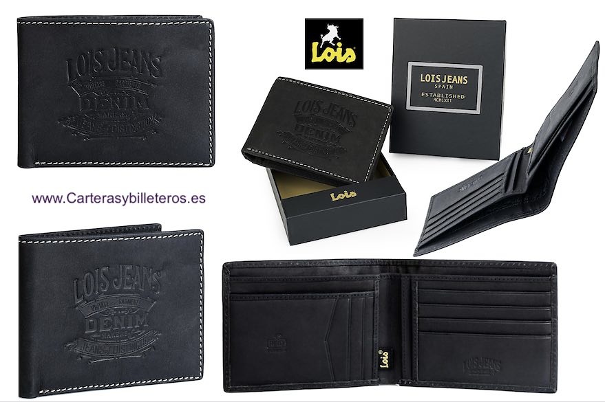 LOIS CARD HOLDER IN JEANS CALFSKIN WITH THE BRAND ENGRAVED IN FIRE 