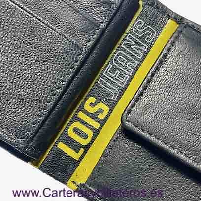 LOIS JEANS MEN'S LEATHER WALLET WITH PURSE 