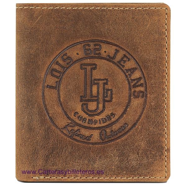 LOIS MEN'S LEATHER WALLET WITH FIRE ENGRAVED BRAND FOR MEN 
