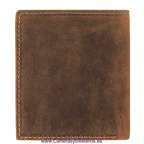 LOIS MEN'S LEATHER WALLET WITH FIRE ENGRAVED BRAND FOR MEN 