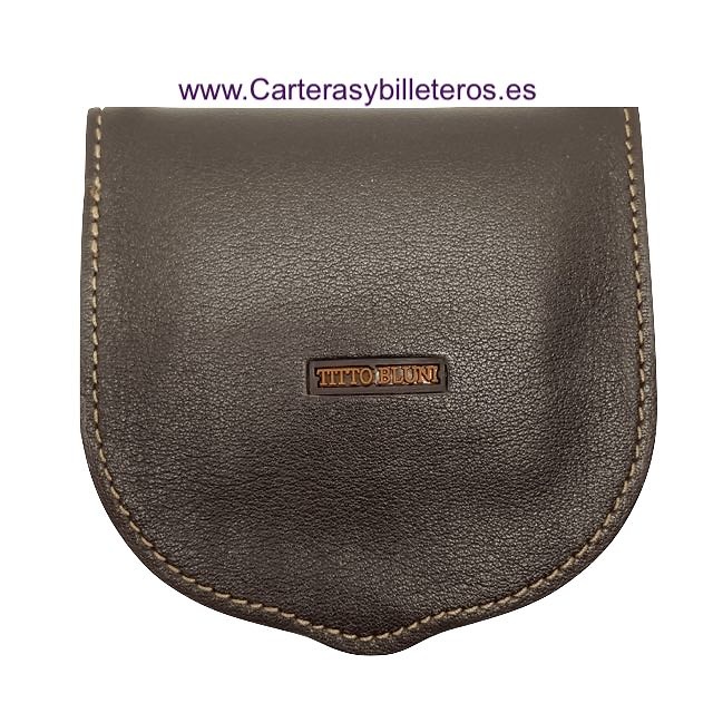 LUXURY LEATHER HEELED WALLET WITH TITTO BLUNI POCKET 