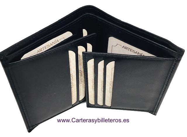 LUXURY TAFILETE LEATHER CARD WALLET MADE IN SPAIN 14 CARDS 