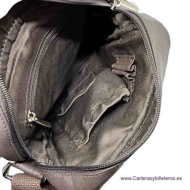 MAN ACQ BRAND NAPPA LEATHER BAG WITH FLAP AND BIG POCKETS SIZE MEDIUM 