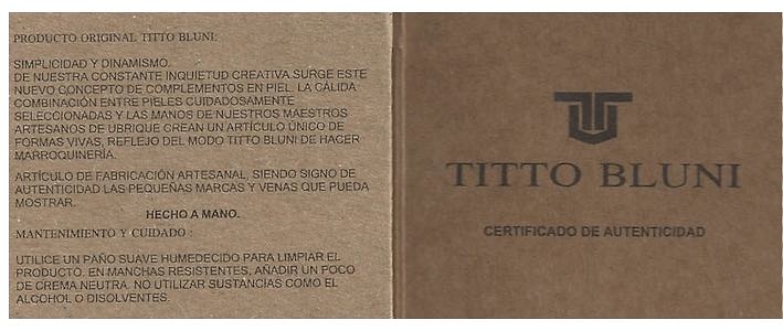 MAN CARDFOLDER BRAND BLUNI TITTO MAKE LUXURY LEATHER MADE IN SPAIN 