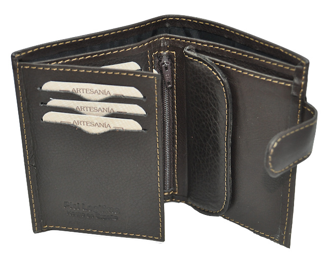 MAN LEATHER WALLET NAPA LUX WITH CLOSURE - 5 COLORS - 