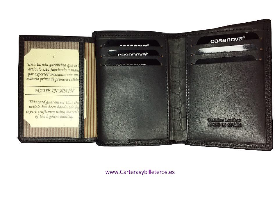 MAN LEATHER WALLET WITH BILLFOLD AND ARDFOLDER 
