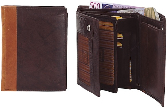 MAN LEATHER WALLET WITH CASH DRAWER 