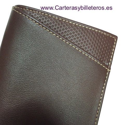 MAN WALLET BLUNI TITTO MAKE IN LUXURY LEATHER 18 CREDIT CARDS GRAPHITEC 