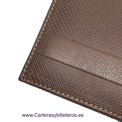MAN WALLET BRAND BLUNI TITTO MAKE IN LUXURY LEATHER GRAPHITEC FOR 16 CREDIT CARDS 