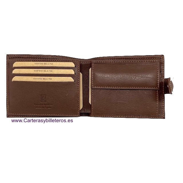 MAN WALLET BRAND BLUNI TITTO MAKE IN LUXURY LEATHER OLIMPO 