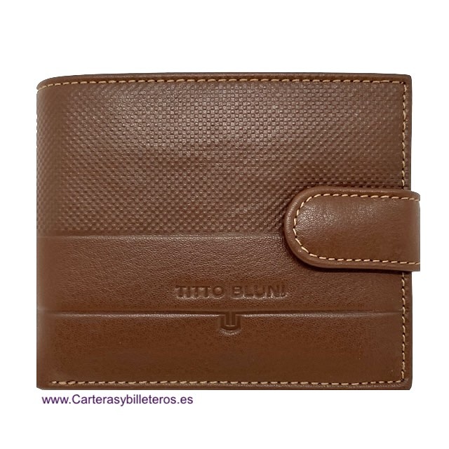 MAN WALLET BRAND BLUNI TITTO MAKE IN LUXURY LEATHER OLIMPO 