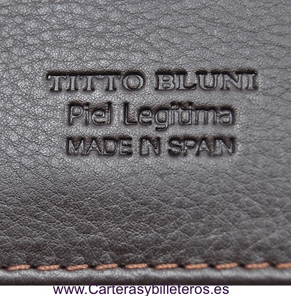 MAN WALLET BRAND BLUNI TITTO MAKE IN LUXURY LEATHER WITH EXTERIOR CLOSED SPECIAL EDITION 