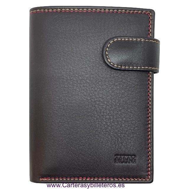 MAN WALLET BRAND BLUNI TITTO MAKE IN LUXURY LEATHER WITH EXTERIOR CLOSED SPECIAL EDITION 