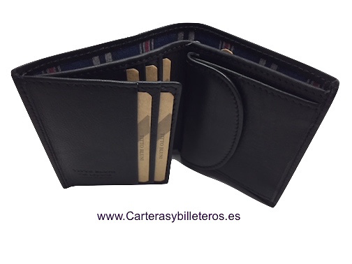 MAN WALLET BRAND BLUNI TITTO MAKE IN LUXURY LEATHER WITH PURSE 