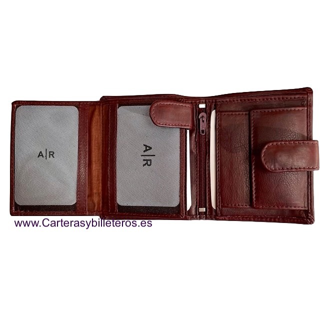 MAN WALLET OF LEATHER OF QUALITY WITH WALLET AND CASH DRAWER 