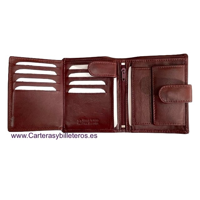 MAN WALLET OF LEATHER OF QUALITY WITH WALLET AND CASH DRAWER 