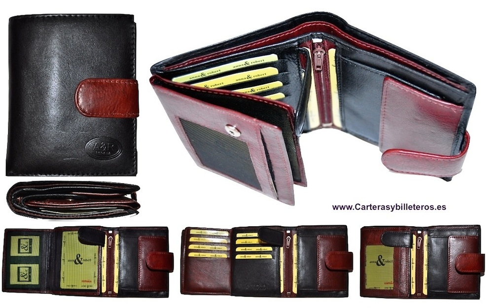 WALLET OF LEATHER OF QUALITY WITH WALLET AND CASH DRAWER 
