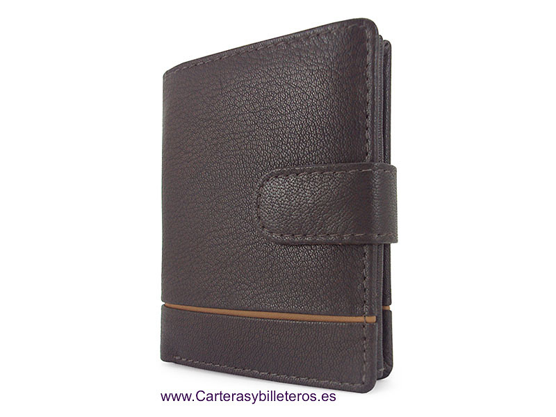 MAN WALLET OF NAPPA LEATHER WITH CARD HOLDER AND PURSE 