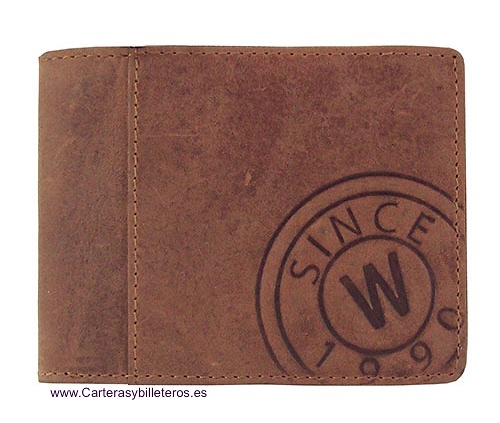 MAN WALLET PURSE IN MATTE FINISHED LEATHER 