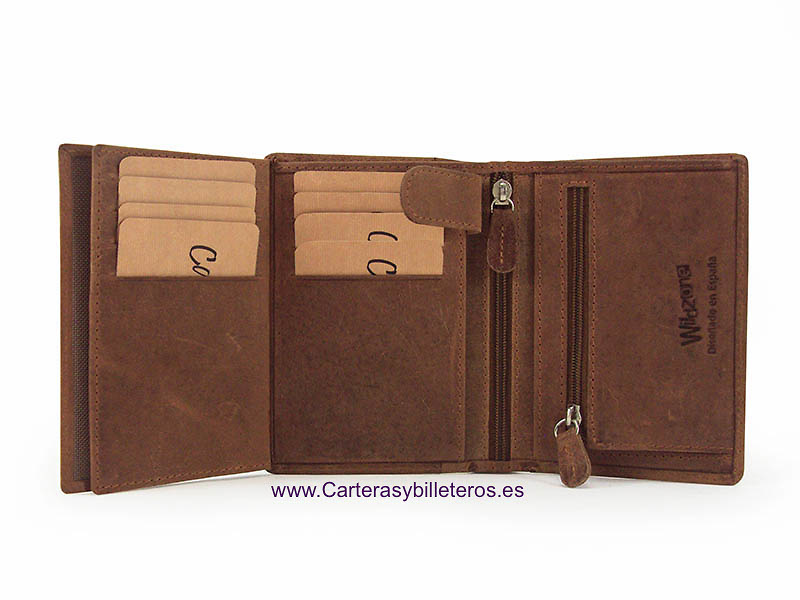 MAN WALLET PURSE IN OLI FINISHED LEATHER 