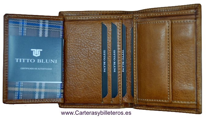MAN WALLET TITTO BLUNI MAKE IN LEATHER WITH PURSE 