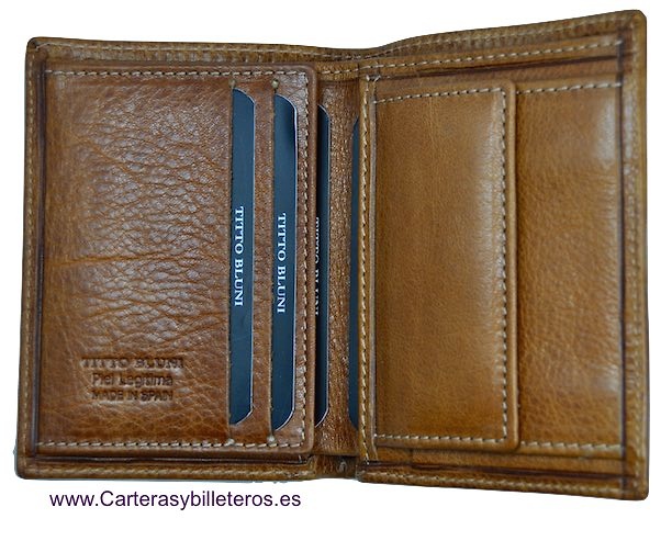 MAN WALLET TITTO BLUNI MAKE IN LEATHER WITH PURSE 