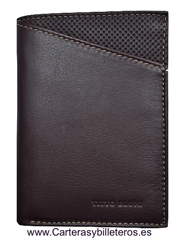 MAN WALLET TITTO BLUNI MAKE IN LUXURY LEATHER WITH PURSE GRAPHITEC 
