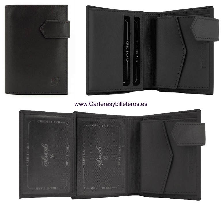 MAN WALLET WITH PURSE AND OUTER CLOSURE 