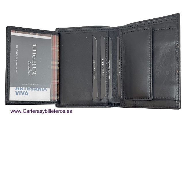 MAN WALLET WITH PURSE TITTO BLUNI IN LUXURY CARBON LEATHER 