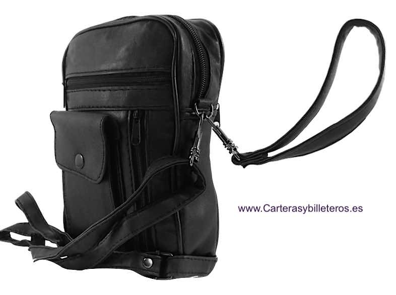 MAN'S CROSSBODY BAG WITH TRIPLE USE WHILE CARRYING HANDLE AND BELT LOOP 