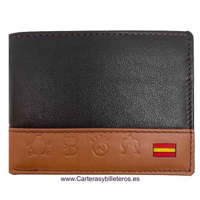 MAN'S LEATHER WALLET WITH TRIPLE CARD HOLDER 