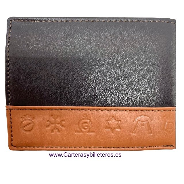 MAN'S LEATHER WALLET WITH TRIPLE CARD HOLDER 