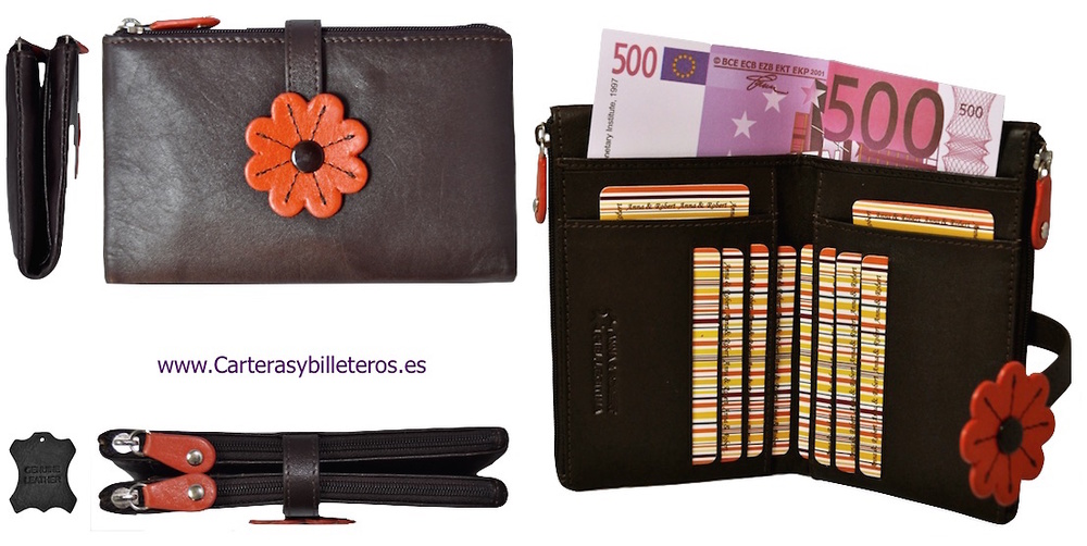 MEDIO WOMEN CARD PORTFOLIO AND WALLET QUALITY LEATHER 