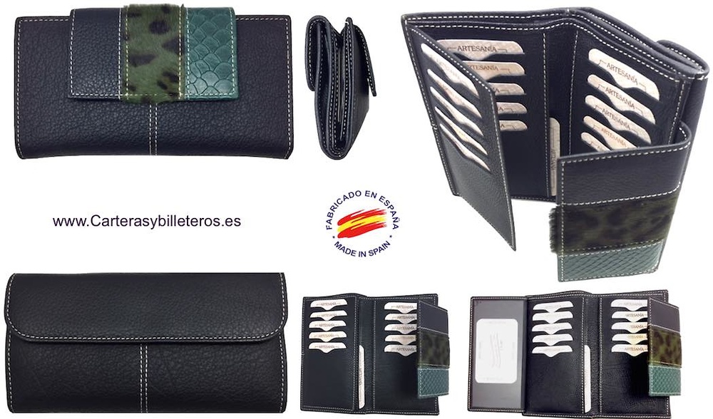 MEDIUM LEATHER WOMAN WALLET MADE IN SPAIN 