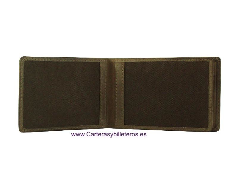 MEN'S LEATHER PURSE WALLET WITH SMALL WEAR PATINA 