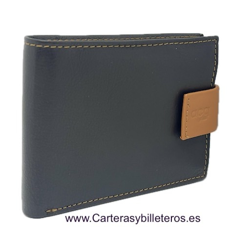 MEN'S LEATHER WALLET WITH EXTENDABLE PURSE AND CARD HOLDER 