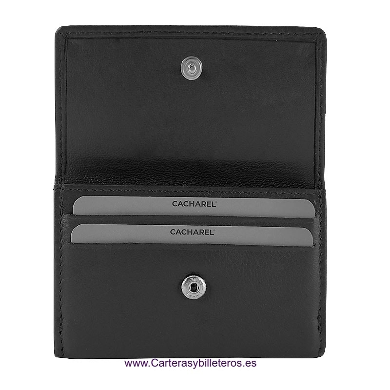 MEN'S MINI BRAND CACHAREL LUXURY LEATHER WALLET WITH PURSE CARD 