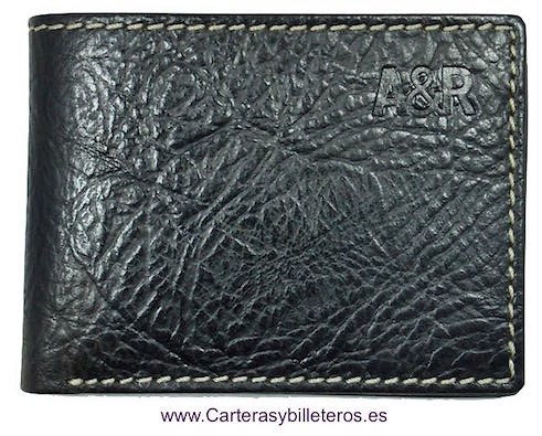MEN'S MINI WALLET WITH BISON LEATHER PURSE 