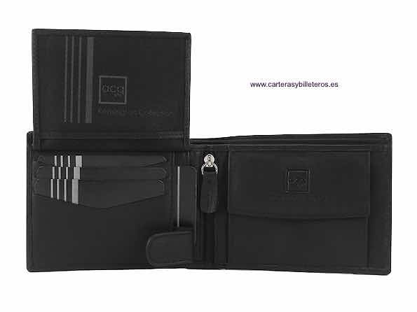 MEN'S WALLET PURSE IN NAPA LEATHER FOR 10 CARDS WITH PURSE 