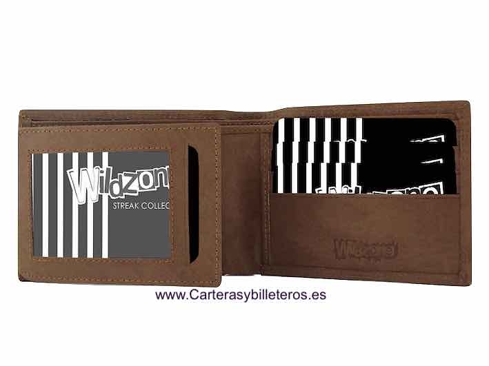 MEN'S WALLET PURSE IN NAPA LEATHER FOR 10 CARDS 