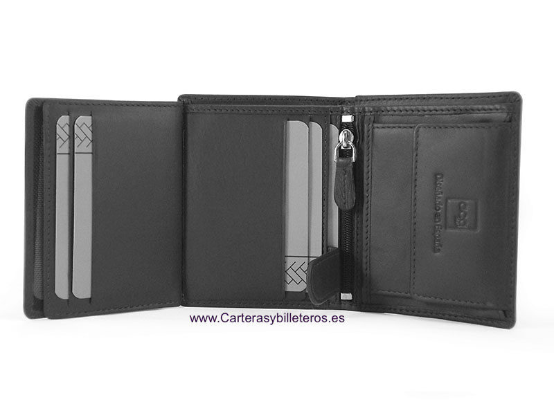 MEN'S WALLET PURSE IN NAPALUX LEATHER FOR 10 CARDS 