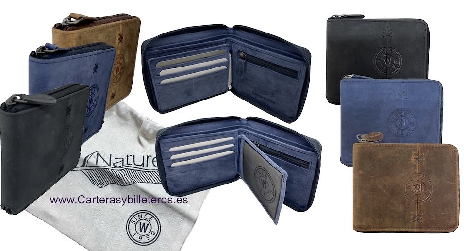 MEN'S WALLETS WITH ZIPPER CLOSURE WITH PURSE WILDZONE 